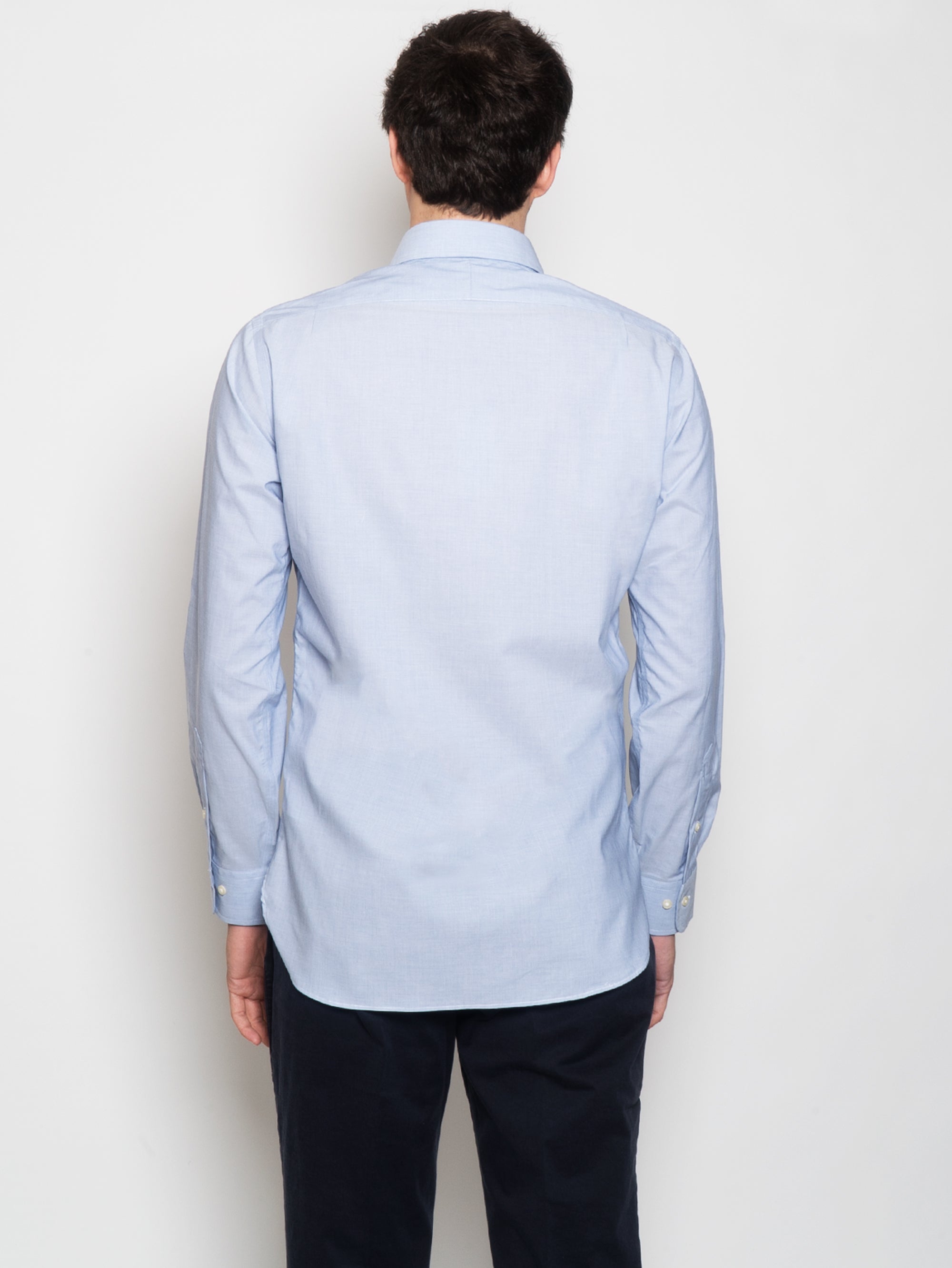 Elegant Shirt with Light Blue Regent Collar