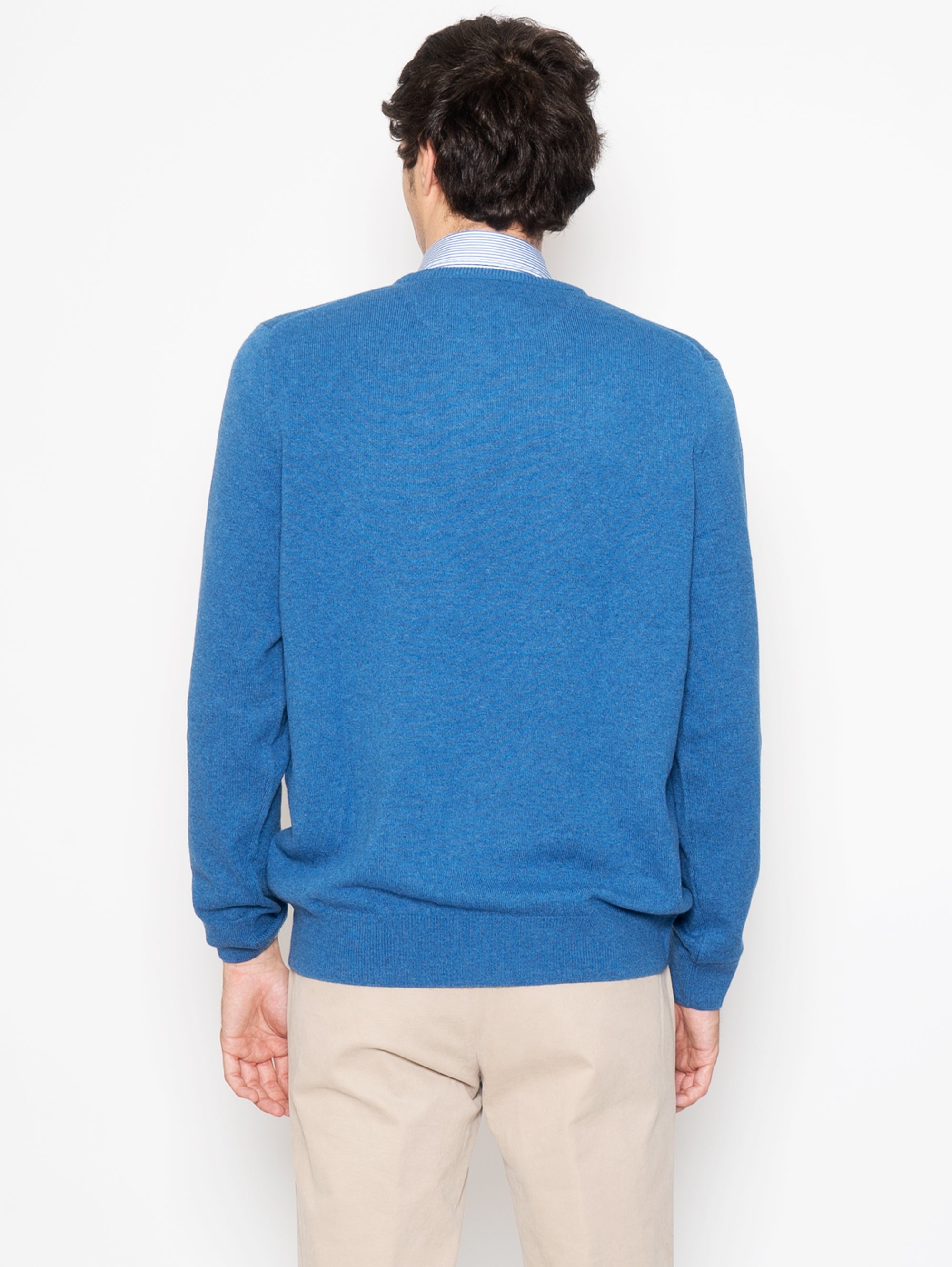 Light Blue Wool Crewneck Sweater