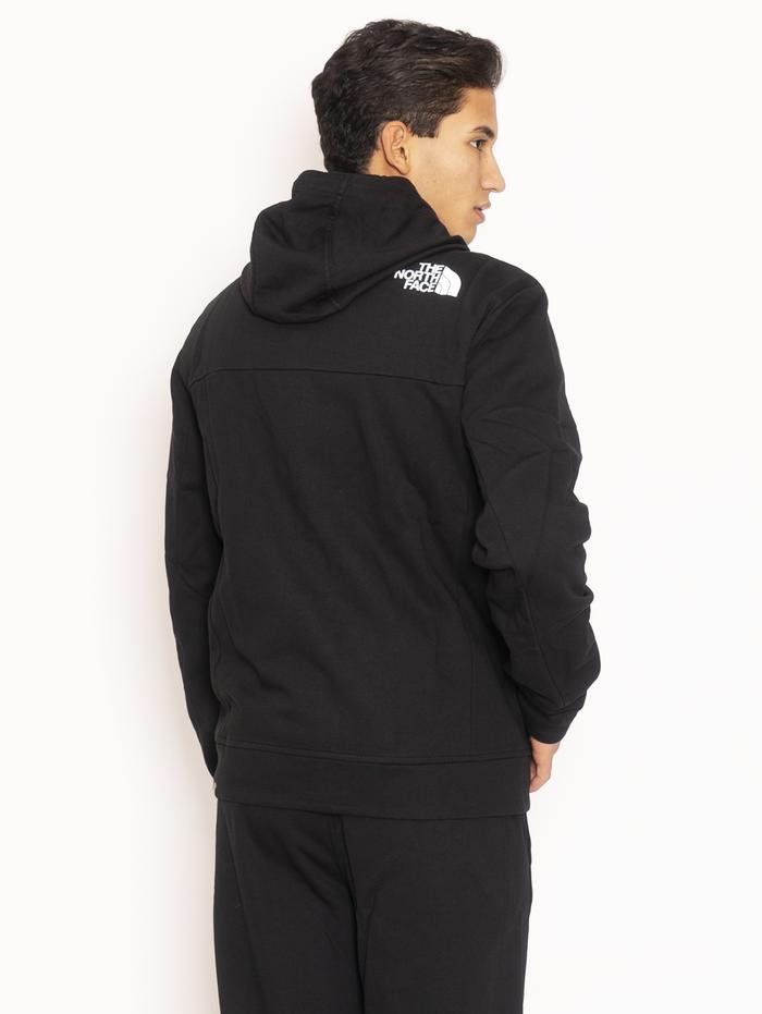 Felpa full zip con cappuccio - Nero