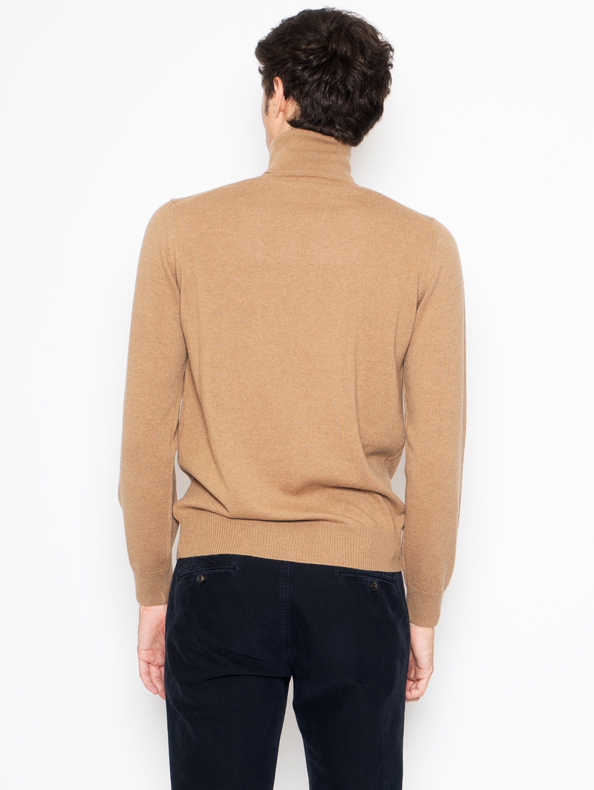 High Neck Suede Sweater