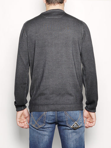Maglia in lana effetto vintage Grigio scuro-Maglieria-Alpha Studio-TRYME Shop