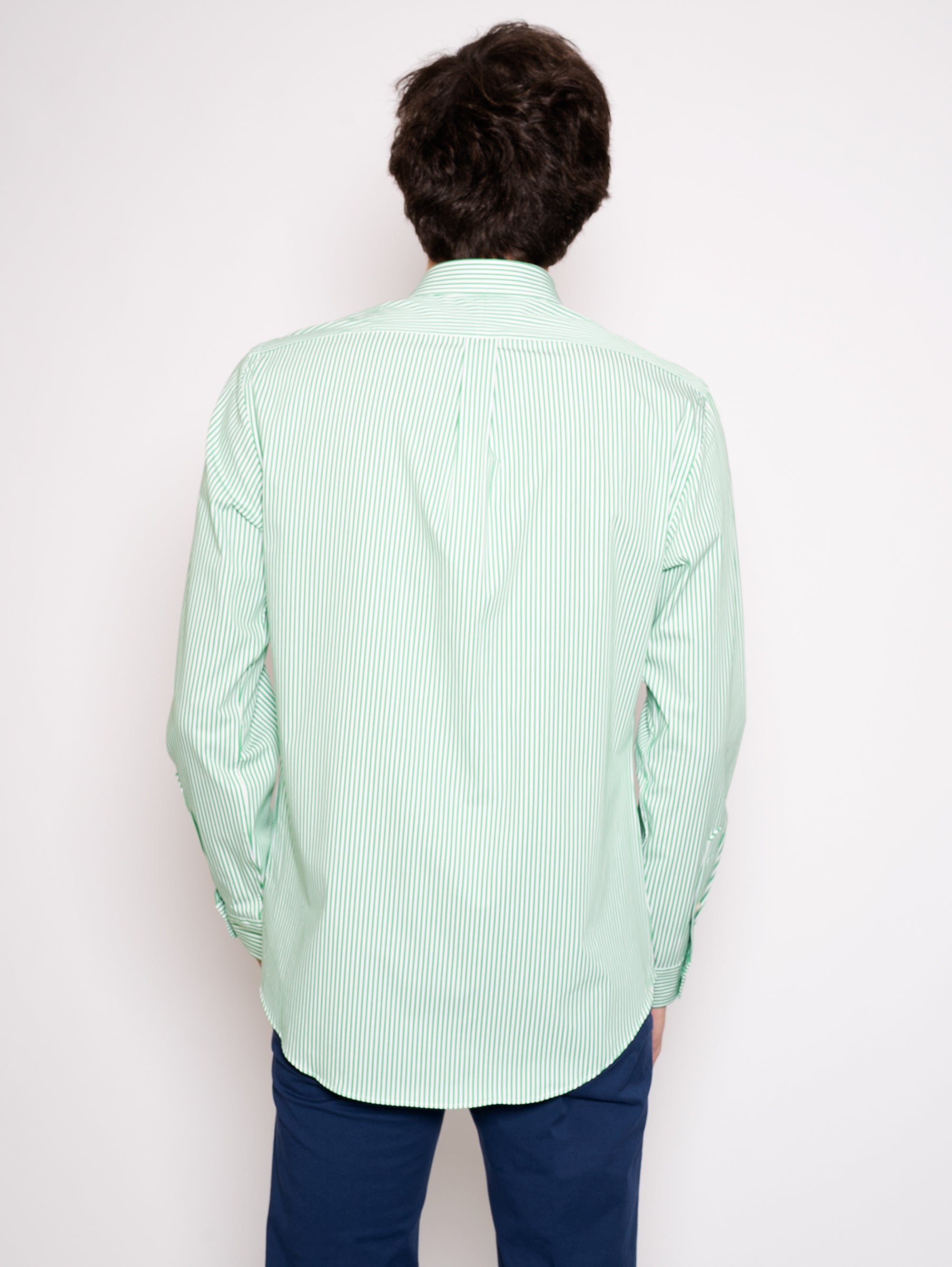 Camicia a Righe Verde/Bianco