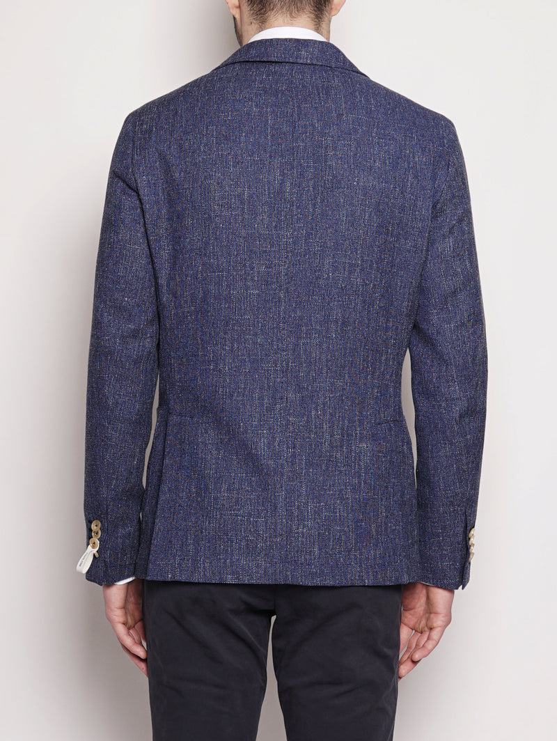 Giacca in misto lana Blu royal-Giacche-PAOLONI-TRYME Shop