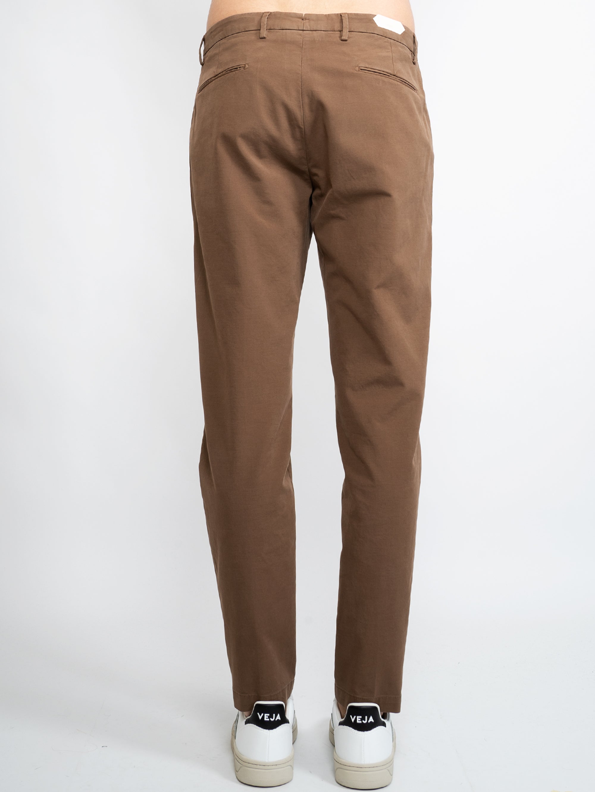 Brown Cotton Sateen Pants