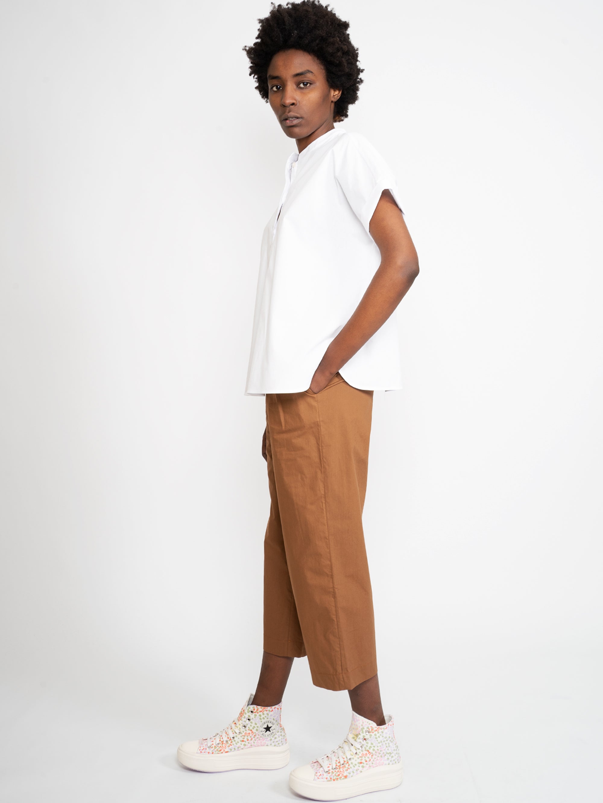 Trousers with Brown Pences
