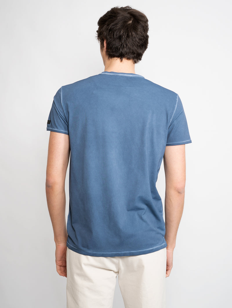 T-shirt Effetto Wash Blu