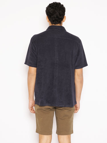 Camicia Maniche Corte in Spugna Dark Blu