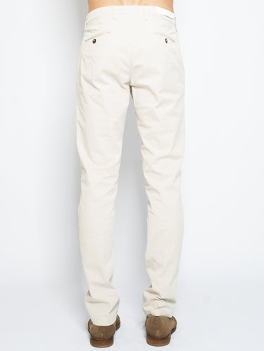 Beige Gabardine Chino Pants
