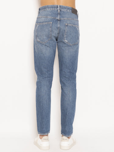 Jeans Cooper Tapered Relaxed Cropped Blau