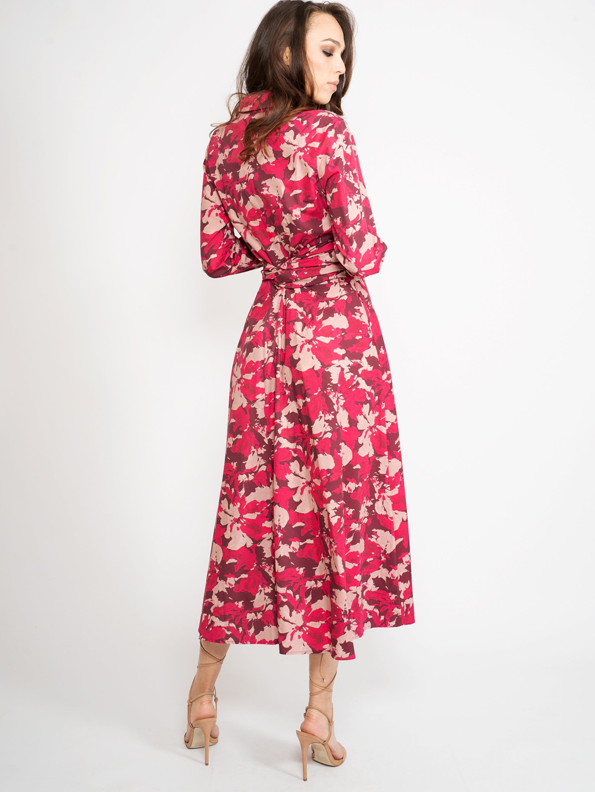 Long Dress with Multicolor Flowers