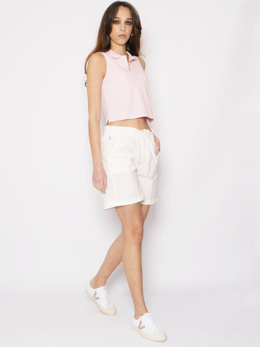 Shorts van Popeline Wit