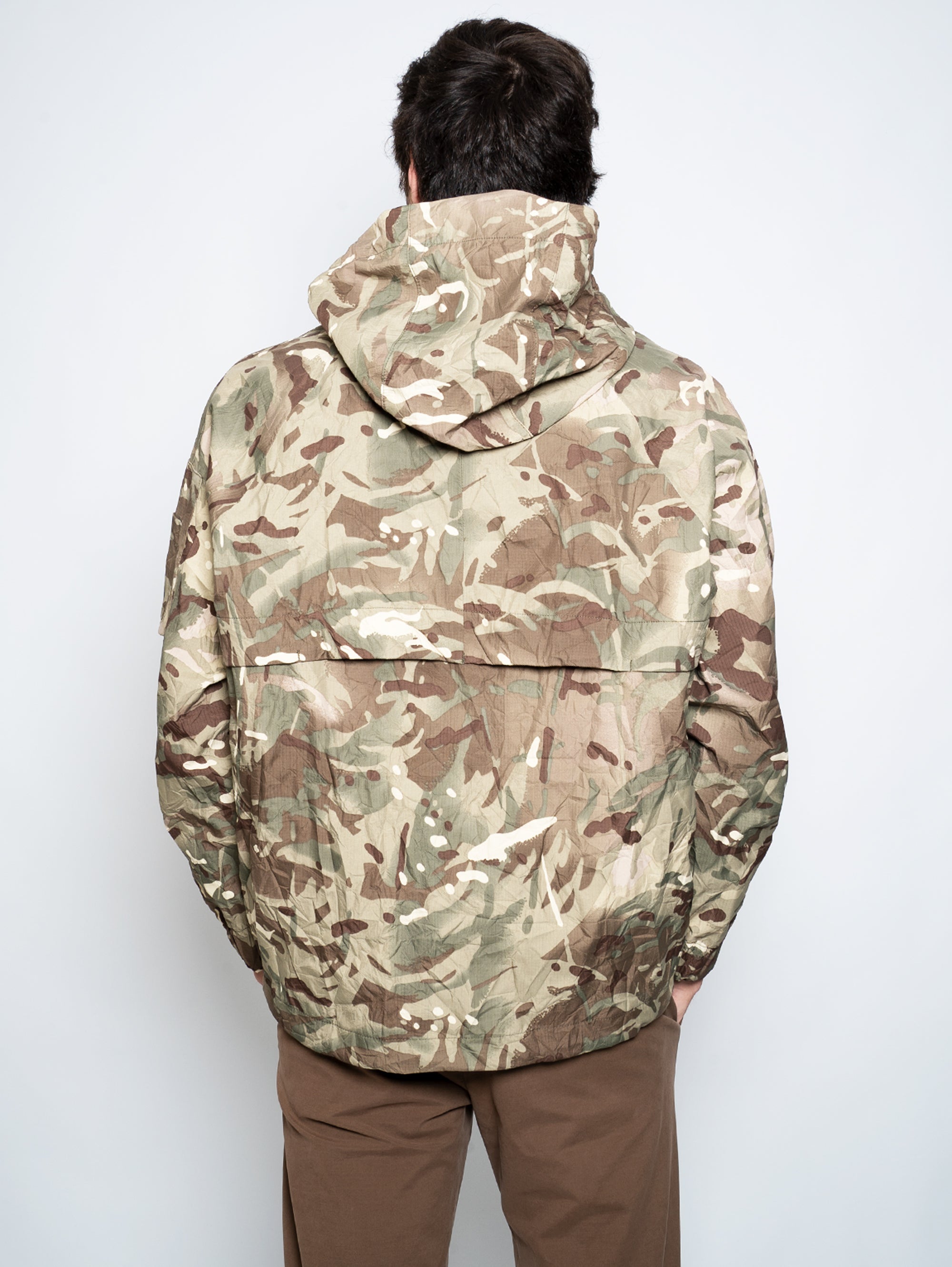 Camouflage Jacket with Green Hood