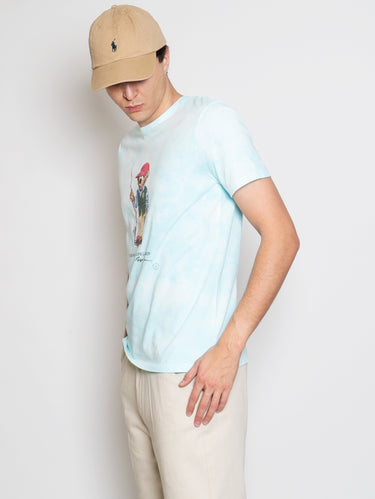 Tie-Dye-T-Shirt mit blauem Polo Bear