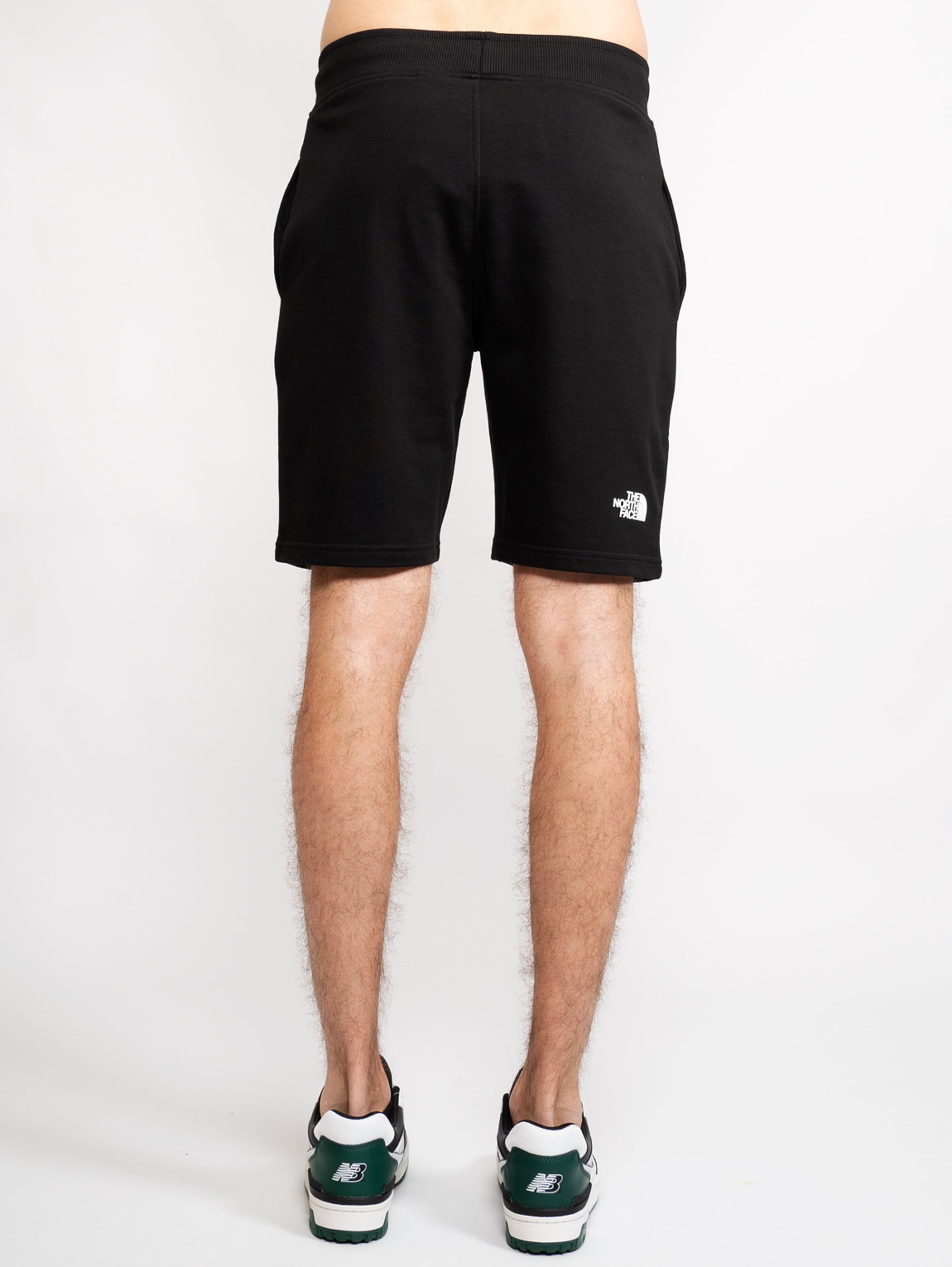Schwarze Baumwoll-Fleece-Shorts