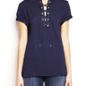 RALPH LAUREN-Polo con Lacci Blu navy-TRYME Shop