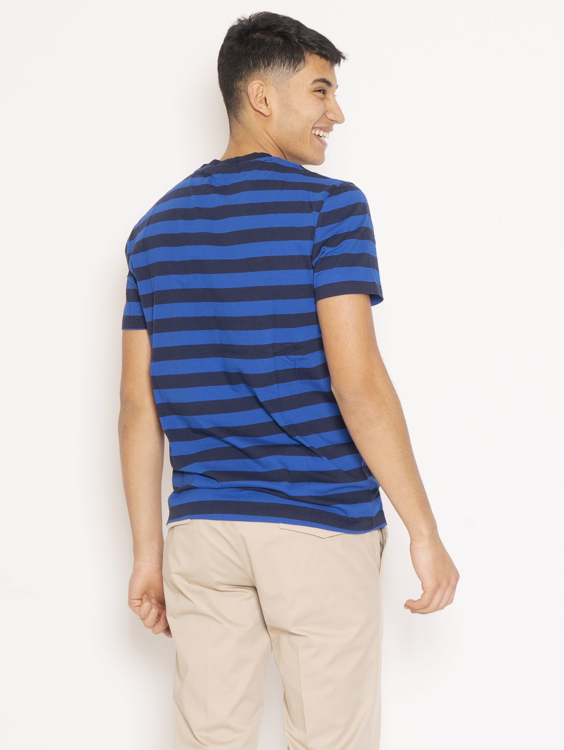 Multicolor Custom Slim Fit Striped T-shirt