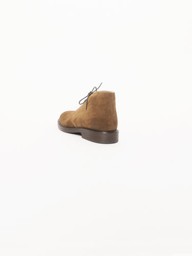 Veloursleder Stiefelette Khaki