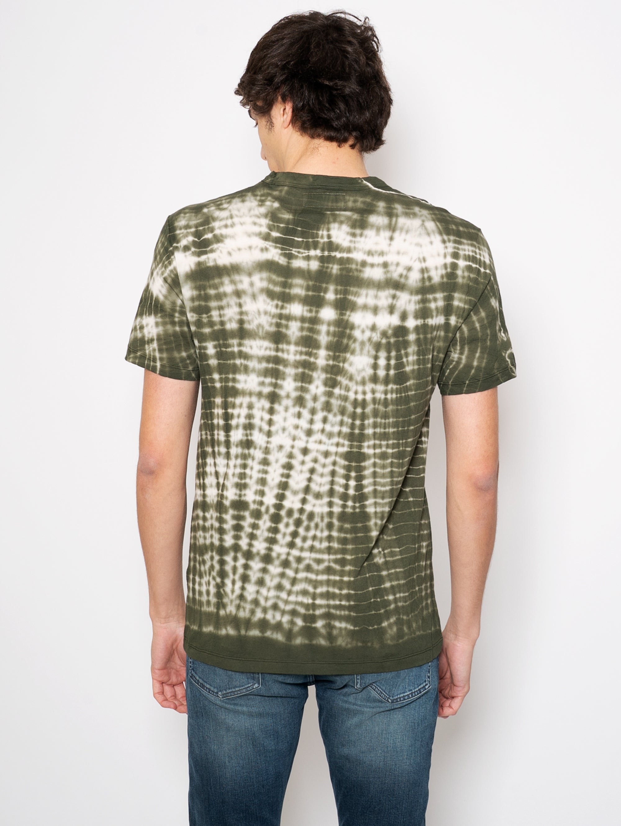 T-Shirt Batik Verde/Bianco