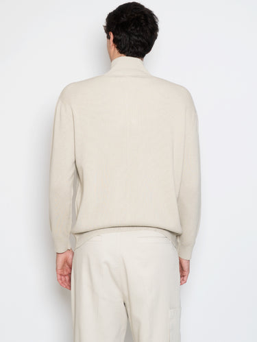 Cardigan a Coste Beige