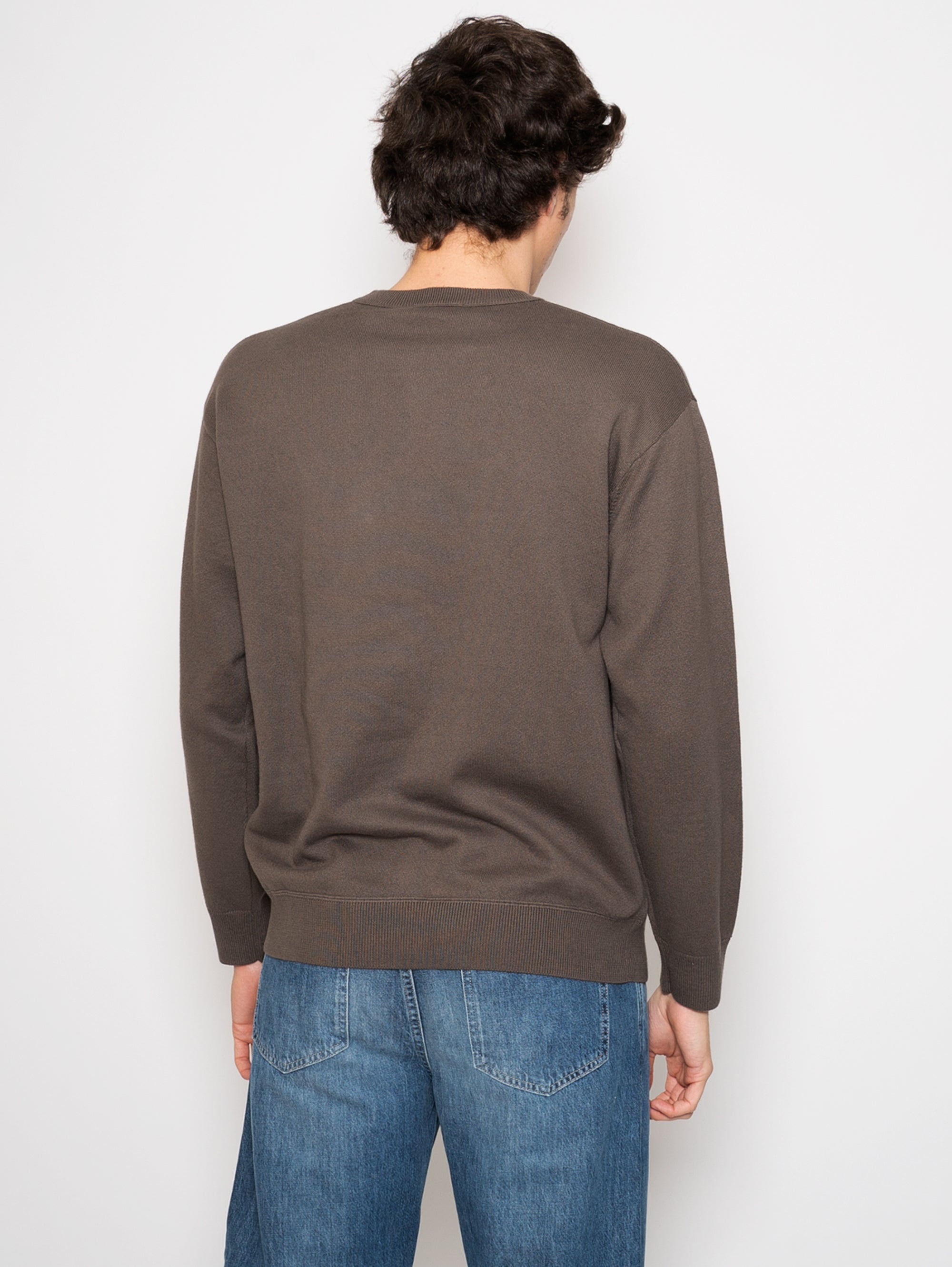 Sweater with Gray V-Insert