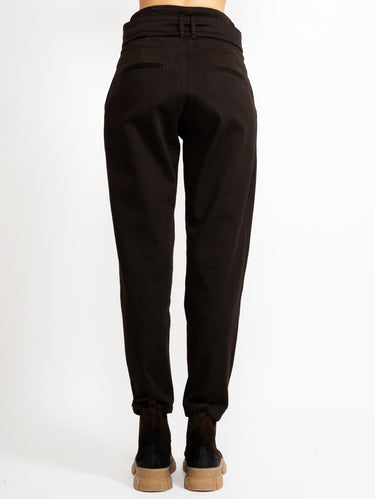 Carrot Broek van Gabardine Donkerbruin
