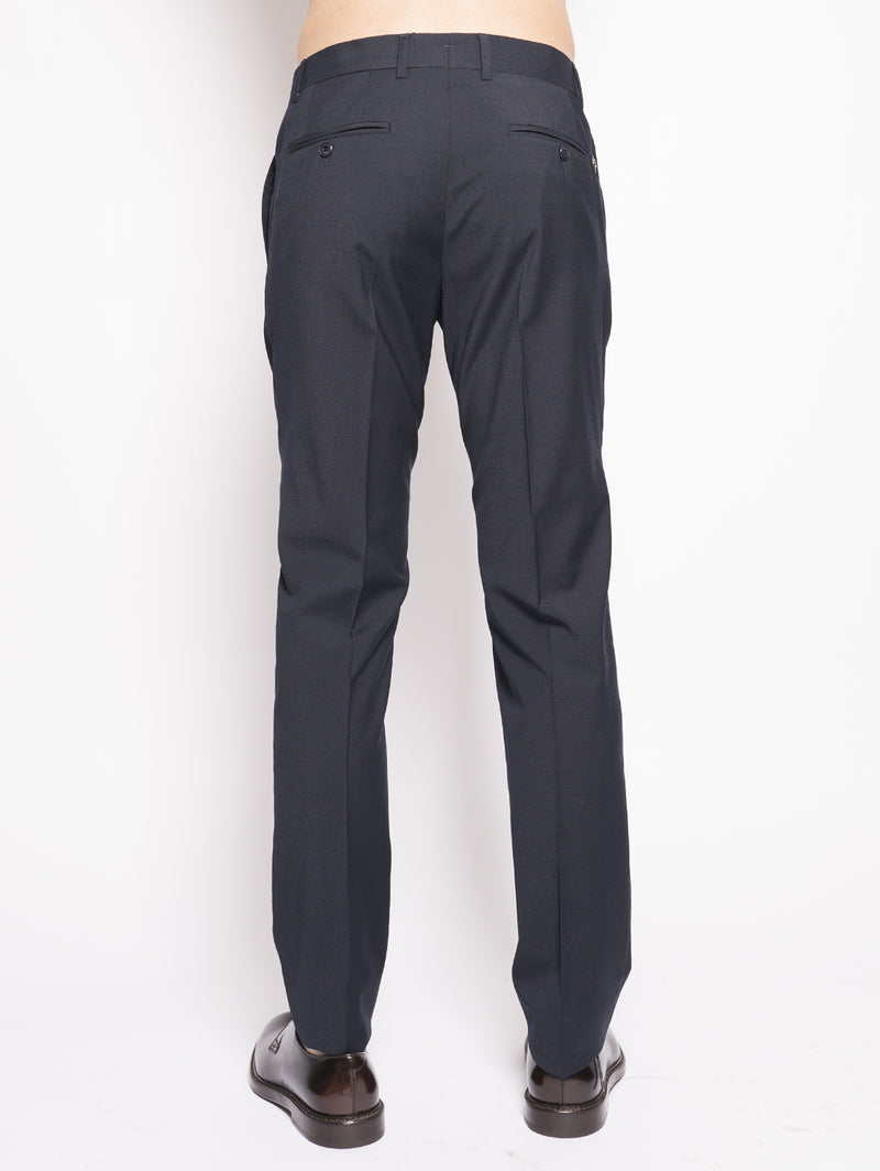 Pantalone in misto lana Blu-Pantaloni-MANUEL RITZ-TRYME Shop