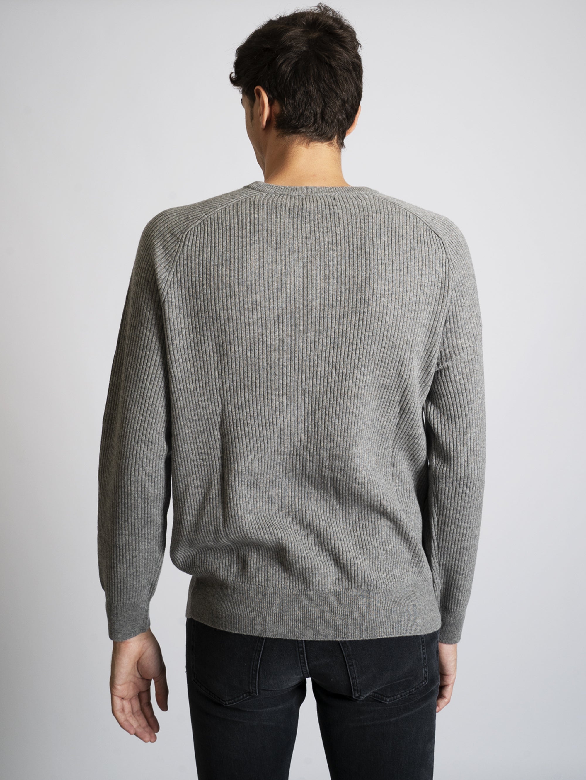 Gray Ribbed Sweater