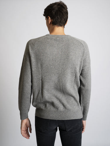 Pullover mit Rippenmuster Grau