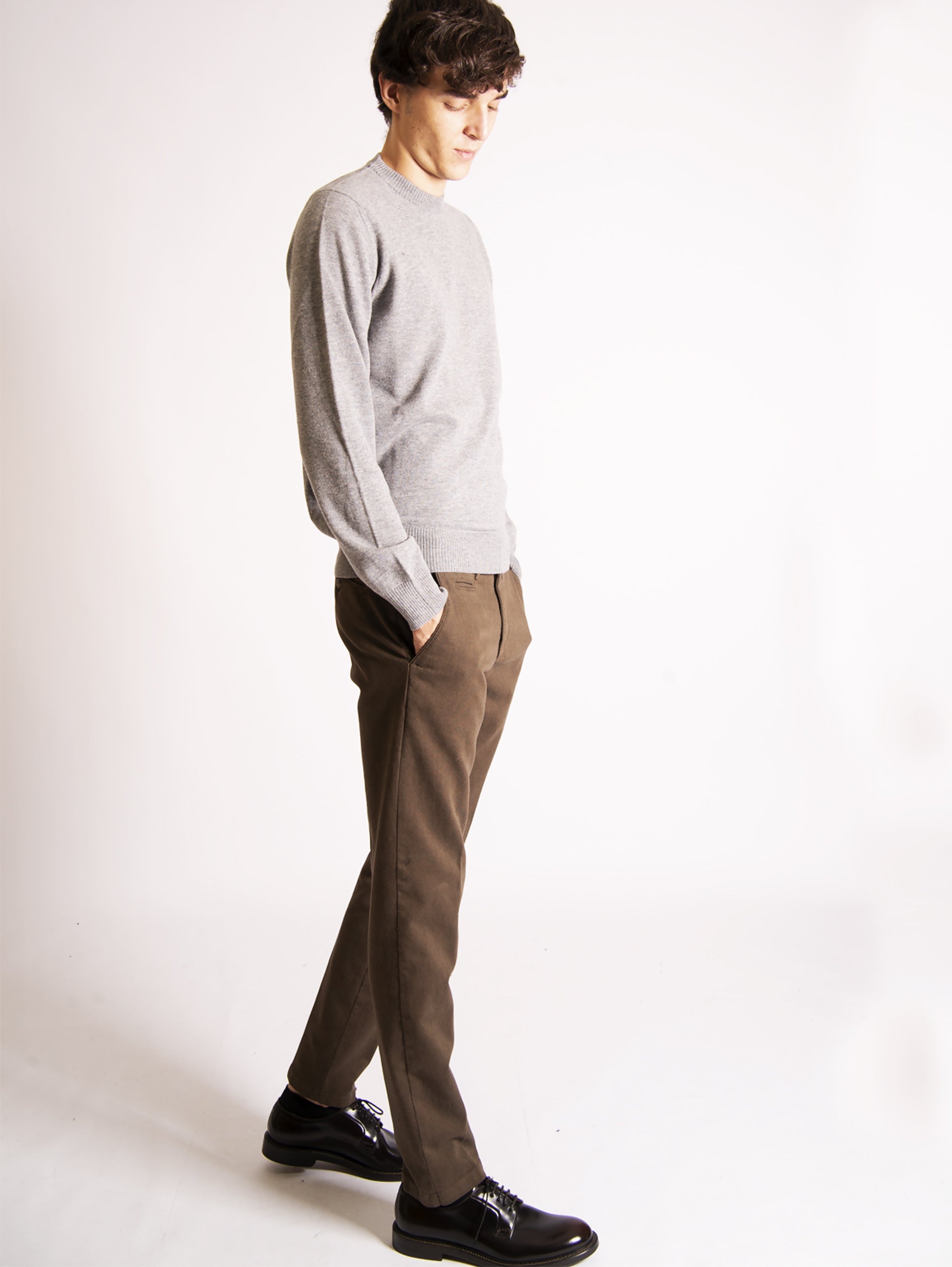 Brown Slim Fit Chino Trousers