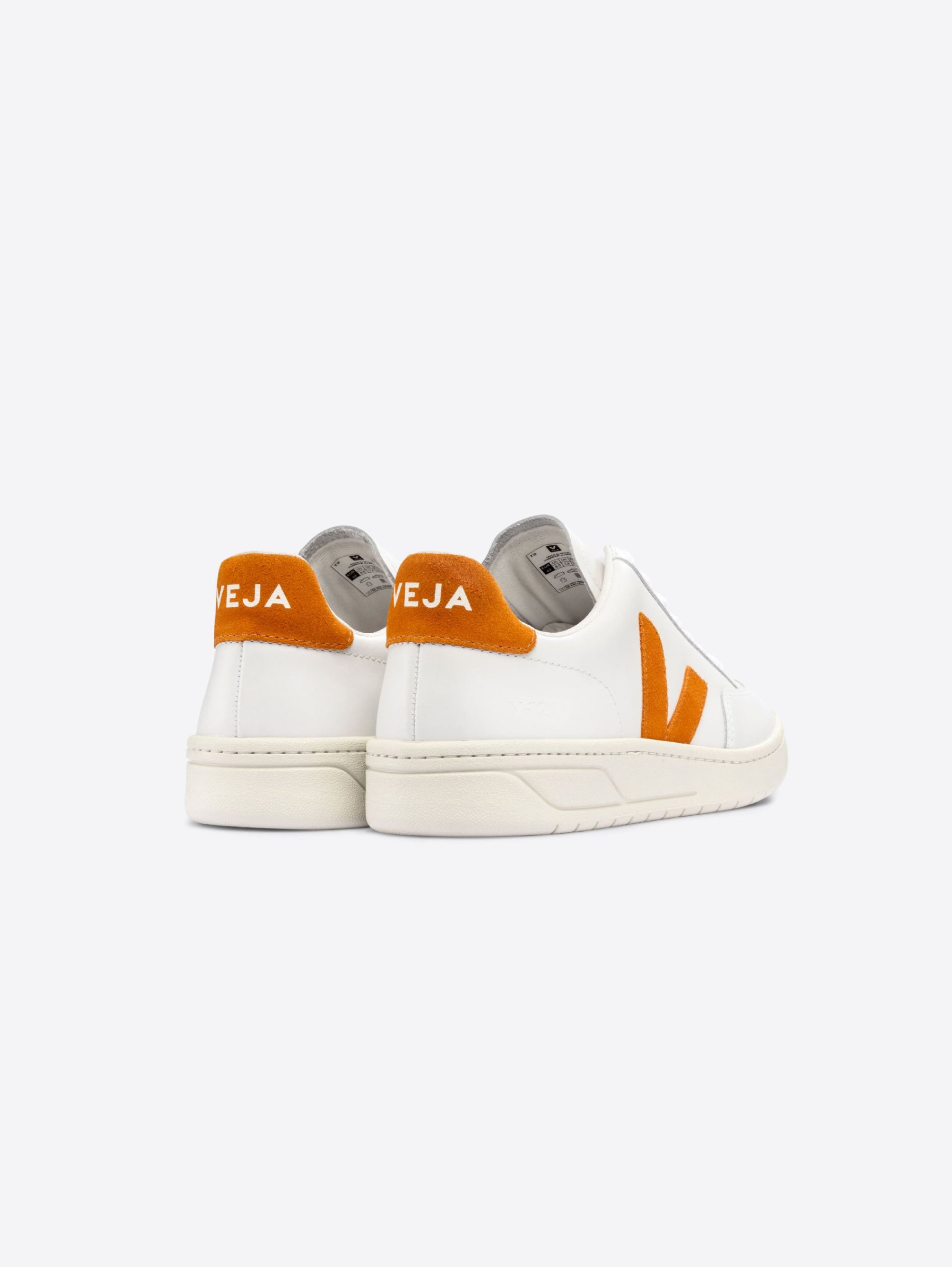 Sneakers in Pelle Sostenibili da Donna V-12 Bianco/Arancio