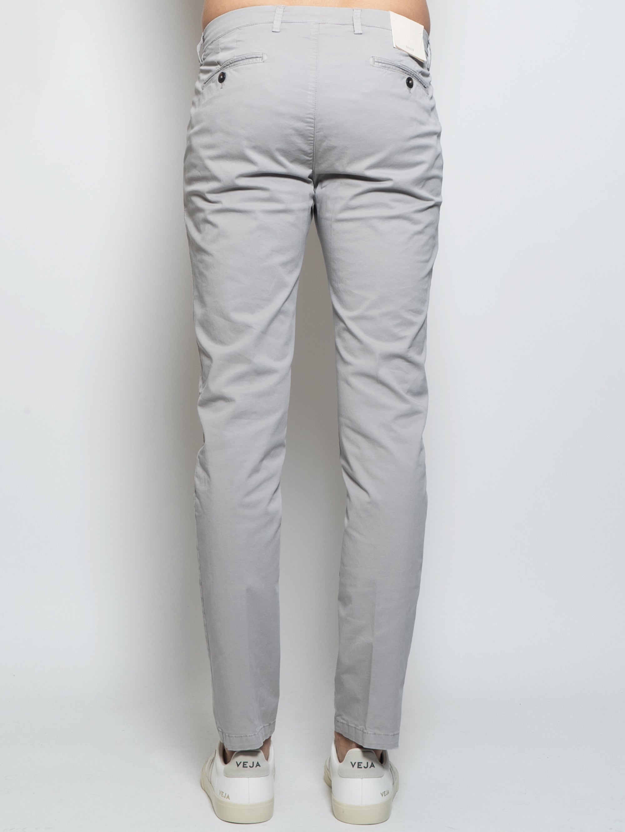 Gray Cotton Chino Pants
