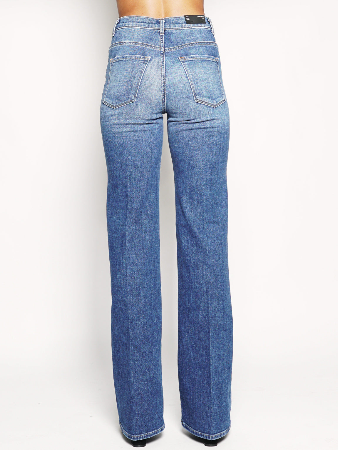 JOAN HIGH-RISE STRAIGHT WIDE LEG IN STRIKER INDIGO-Jeans-J BRAND-TRYME Shop