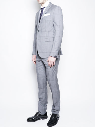 Abito Finestrato slim fit Grigio-Completi-PAOLONI-TRYME Shop