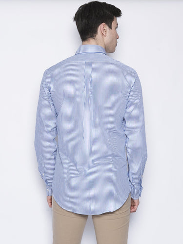 White and Blue Striped Shirt