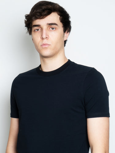 Midnight Blue Stretch Cotton Jersey T-shirt