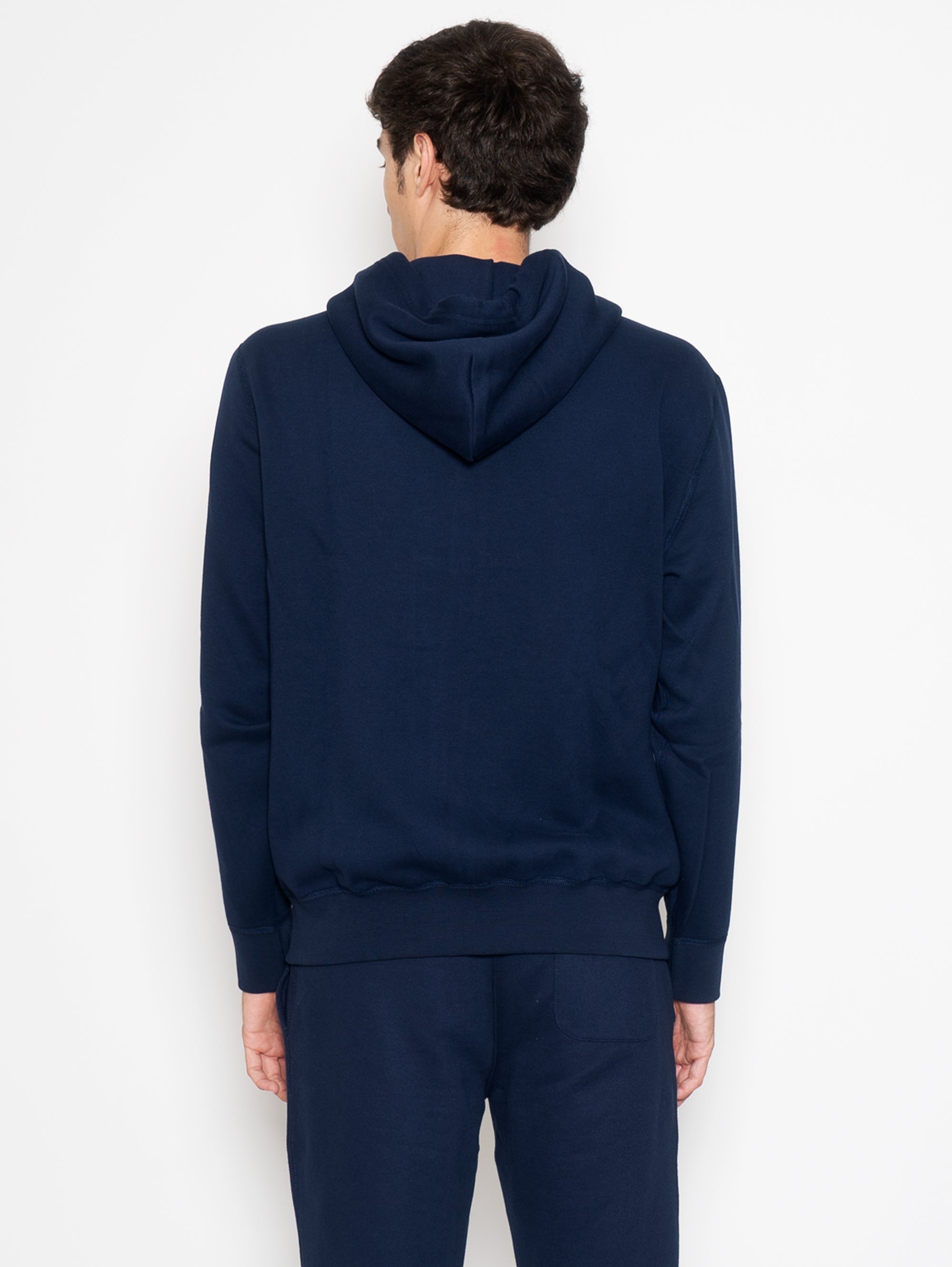 Sweatshirt with Zip and Blue Hood