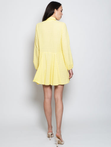 Robe Chemisier Courte en Sangallo Mimosa