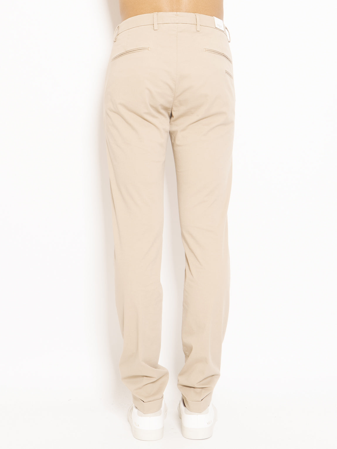 Trousers with Beige Lapel