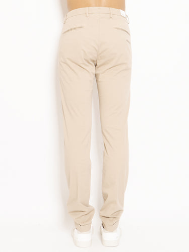 Pantalon avec revers beige