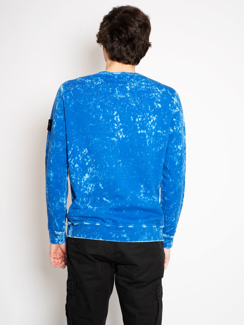 STONE ISLAND - Blue OVD Off Dye Treatment Crewneck Sweatshirt – TRYME Shop