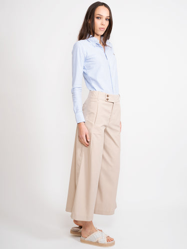 Beige Cropped Pants