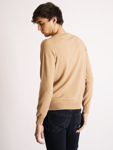Pull col rond camel