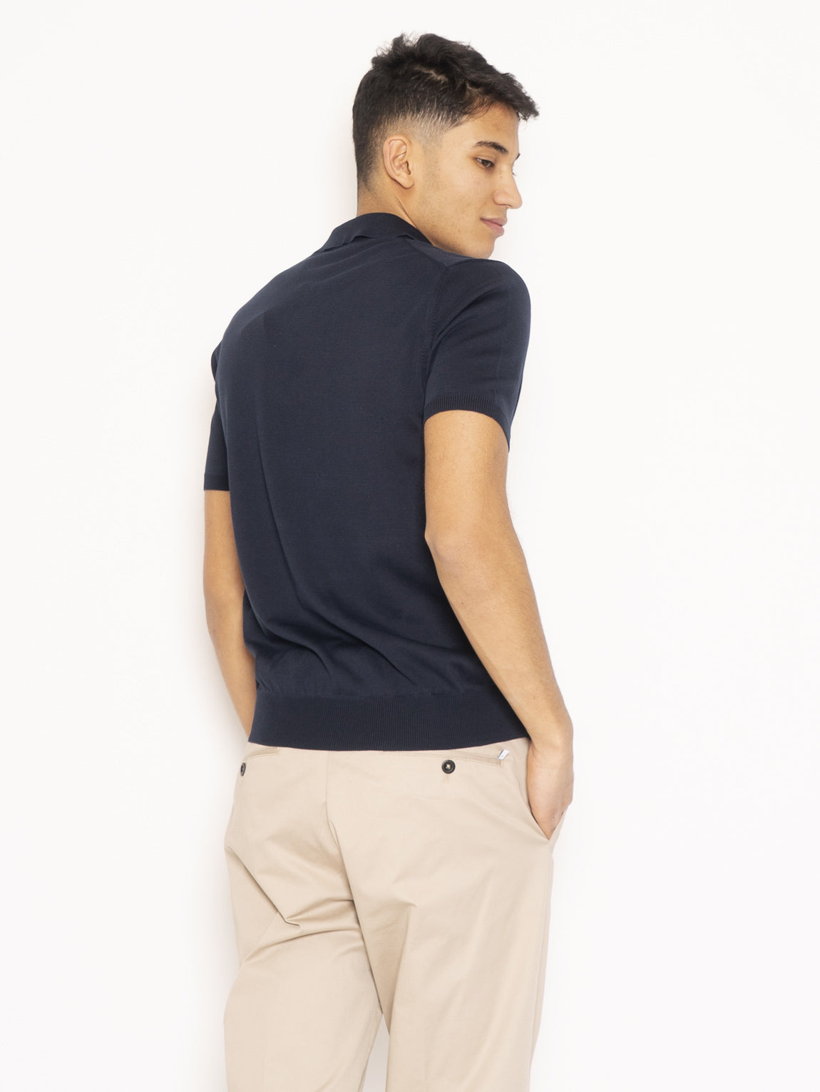 Polo with Blue Pocket