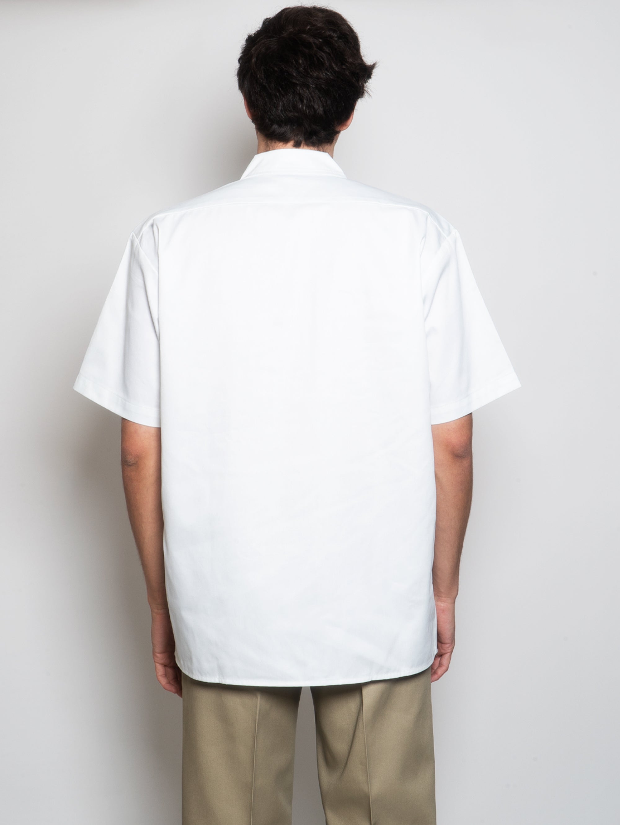 White Short Sleeves Worker Shirt