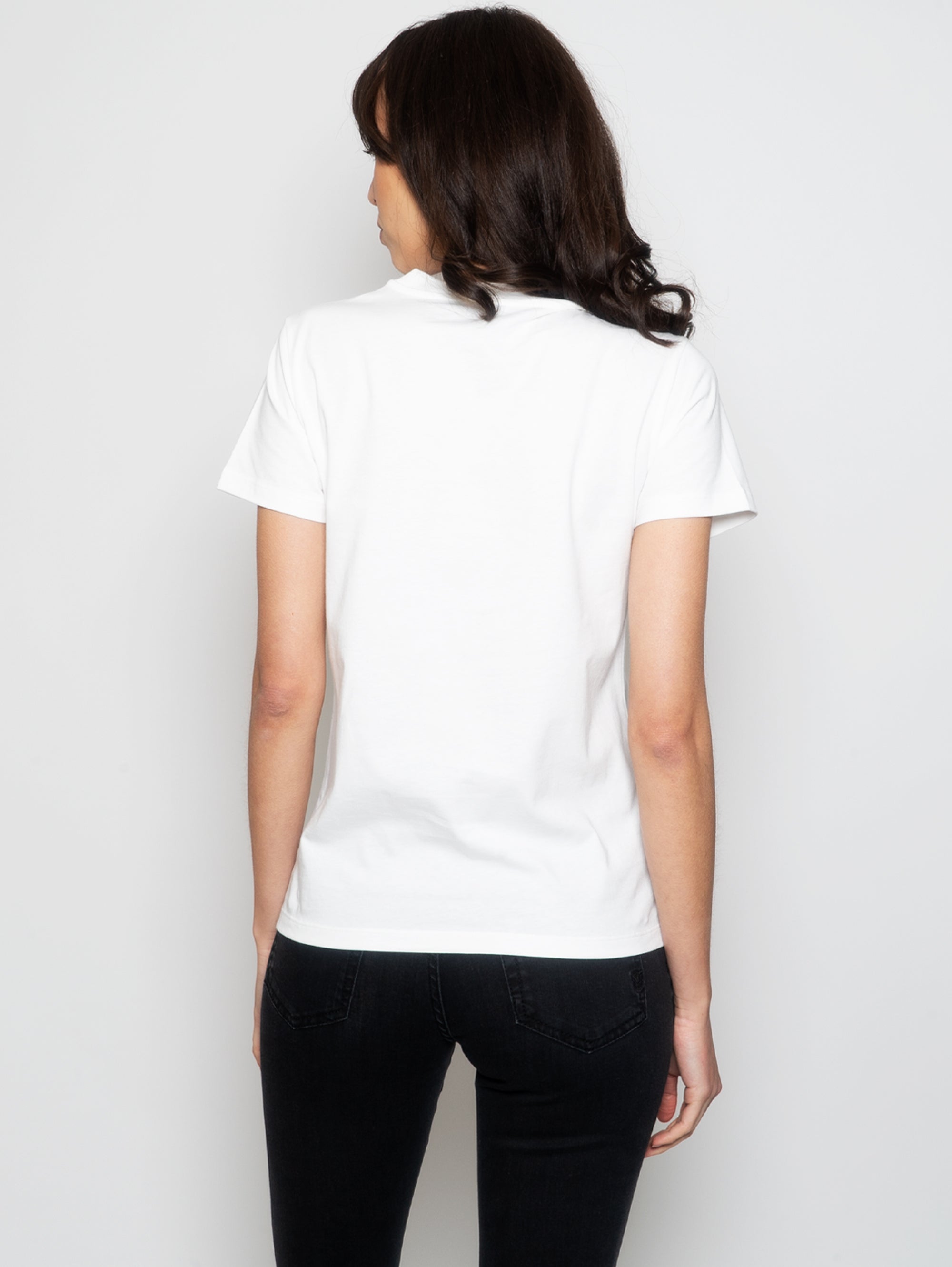 T-Shirt mit weißem Stern-Logo-Print