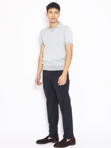 Pants with Pleats Blue