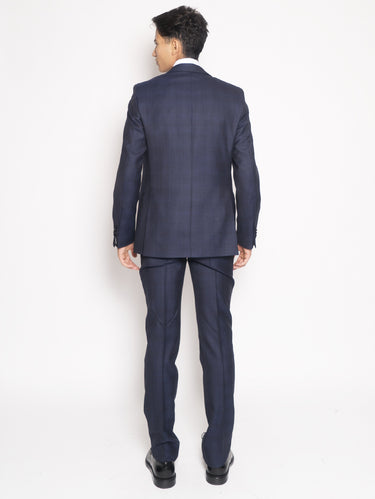 Jurk met vensters van lichte wol Blauw
