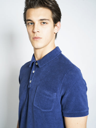 Polo en éponge bleu
