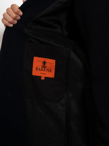 Two-Button Baron Coat Navy Blue