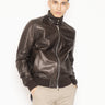VOLFAGLI-Giacca Modello Biker Marrone-TRYME Shop